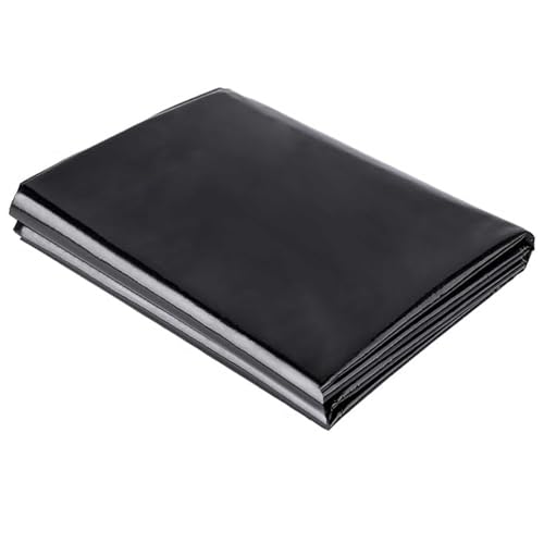 Strapazierfähige schwarze HDPE-Teichfolie 2 x 3 m bis 10 x 15 m, natürliche Optik, Unterlage für Gartenpools, künstliche Seen und Wasserspiele von Generisch