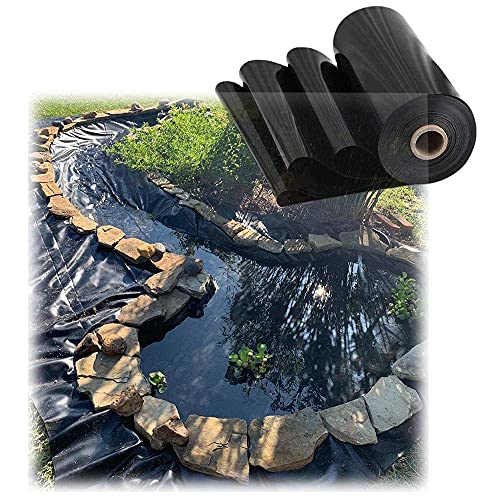 Strapazierfähige schwarze Teichfolie, 8 mm, Gummi, ideal für Gartenbrunnen und Gartenteiche, Größen: 2 x 2 m, 3 x 5 m, 3 x 7 m, langlebig und wasserdicht von Generisch