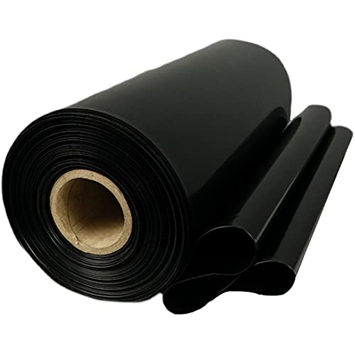 Strapazierfähige schwarze Teichfolie 0,2 mm – undurchlässige Folie für Fischteiche, Gartenpools, Bachläufe, Springbrunnen, Koiteiche und Wassergärten (6 x 7 m), Teichunterlage und Felle von Generisch