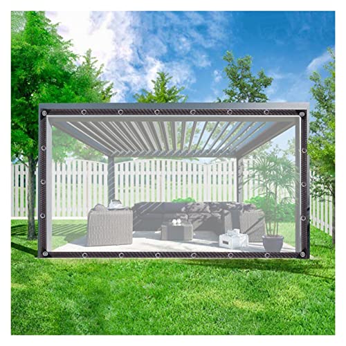 Strapazierfähige transparente Pavillon-Seitenpaneele – reißfest, wasserdicht, 6 x 6 m, Mehrzweck-Regendicht, Zeltvorhänge (klare Farbe) für den Außenbereich von Generisch