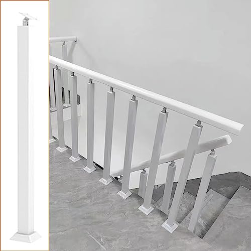 Strapazierfähige weiße Treppengeländererhöhung für den Innen- und Außenbereich, 70 cm, Balustraden-Säule für Garten, Dachboden, Pool, Terrasse – und stilvolle Sicherheitslösung von Generisch