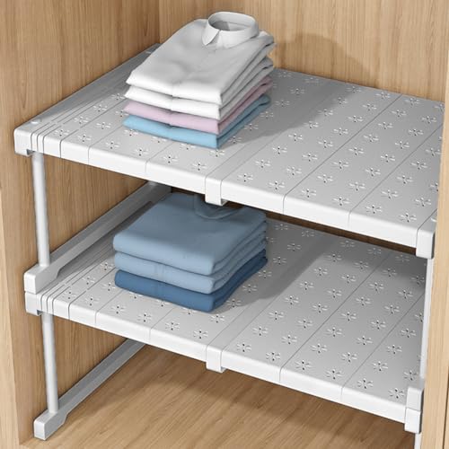 Strapazierfähiger, erweiterbarer Schrankregal-Trennwand für Küche, Badezimmer, Schlafzimmer, verstellbare Breite 107 cm, Länge 87 cm, 108 cm, Schrankaufbewahrung, Organizer, Regal mit Strapazierfähiger, erweiterbarer Schrankregal-Trennwand für Küche, Badezimmer, Schlafzimmer, verstellbare Breite 107 cm, Länge 87 cm, 108 cm, Schrankaufbewahrung, Organizer, Regal mit von Generisch
