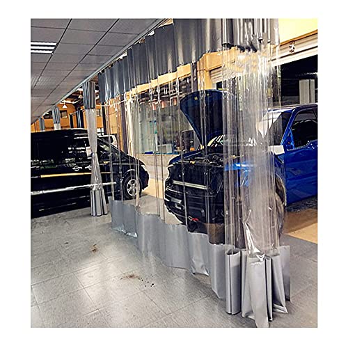 Strapazierfähiger, transparenter Planenvorhang, wasserdicht, PVC-Trennwand für den Außenbereich, ideal für Werkstätten und Pergolen, graue Seitengröße 2,6 x 2,4 m Strapazierfähiger, transparenter Planenvorhang, wasserdicht, PVC-Trennwand für den Außenbereich, ideal für Werkstätten und Pergolen, graue Seitengröße 2,6 x 2,4 m von Generisch