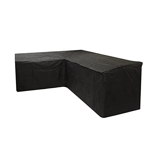 Strapazierfähiger L-förmiger Sofabezug, wasserdicht, 420D-Oxford-Gewebe, Outdoor-Rattan-Möbelschutz, winddicht und UV-beständig, passend für 192 x 260 x 72 cm Ecksofas von Generisch