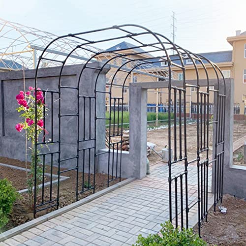 Strapazierfähiger Metall-Gartenbogen für den Garten, Hochzeitsbogen – verzinkter Stahl, Pergola-Spalier für Blumen und Pflanzen, wiederverwendbarer Stützständer (B 280 x H 240 cm) von Generisch