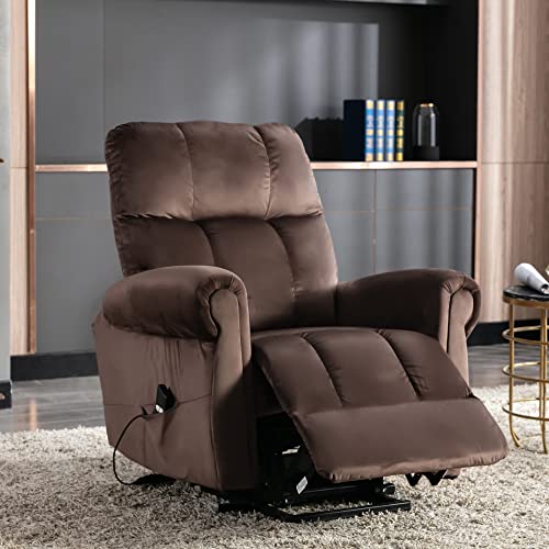 Strapazierfähiger Power-Lift-Liegestuhl für ältere Menschen mit Sicherheitsbewegungsmechanismus, überfülltes Wohnzimmer-Sofa, Grau von Generisch