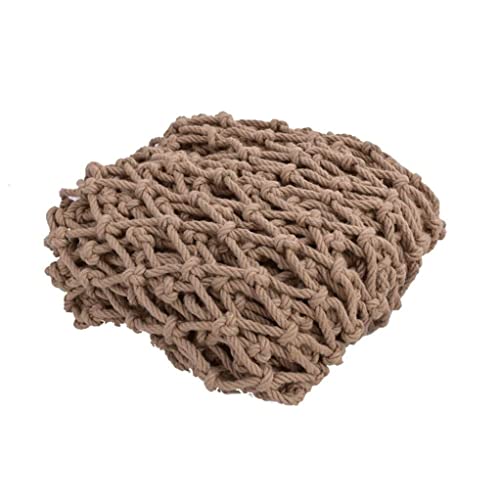 Strapazierfähiges Jute-Hanfnetz für Baumhäuser - Klettersicherheit Outdoor Hängematte Spielplatz Cargo Net 3x8m Hellbraun Ideal für Kinder Abenteuer von Generisch