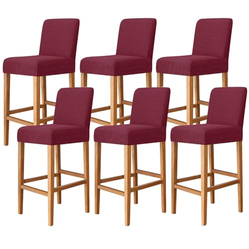 Stretch-Barhocker-Schonbezug – abnehmbare, waschbare elastische Stuhlhussen für SRT-Rückenlehne, Esszimmerstühle – langlebiger Möbelschutz für Barhocker Stretch-Barhocker-Schonbezug – abnehmbare, waschbare elastische Stuhlhussen für SRT-Rückenlehne, Esszimmerstühle – langlebiger Möbelschutz für Barhocker von Generisch