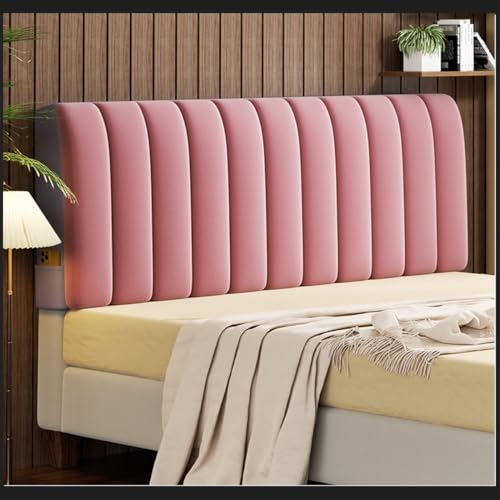 Stretch-Kopfteilbezug – King/Queen/Double Single Single Schonbezug Schutz – Staub- und beschädigungsresistente Nachttischdekoration (Rosa 160 cm) von Generisch