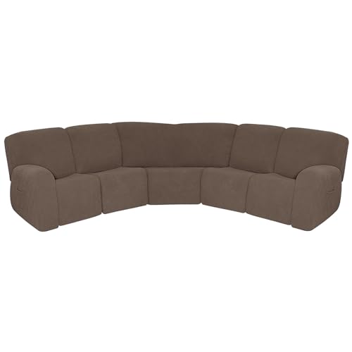 Stretch L Shape Sectional Recliner Sofa Covers 7 Piece Set Taupe Furniture Protector Cover for Reclining Couch Fits 5 Seat L Shape Sofa Stretch L Shape Sectional Recliner Sofa Covers 7 Piece Set Taupe Furniture Protector Cover for Reclining Couch Fits 5 Seat L Shape Sofa von Generisch