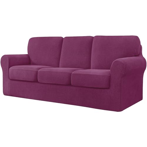 Stretch-Sofabezug-Set für Sofa, stilvoller Spandex-Schonbezug mit Kissen und Rückenlehne, Möbelschutz für Wohnzimmer Stretch-Sofabezug-Set für Sofa, stilvoller Spandex-Schonbezug mit Kissen und Rückenlehne, Möbelschutz für Wohnzimmer von Generisch