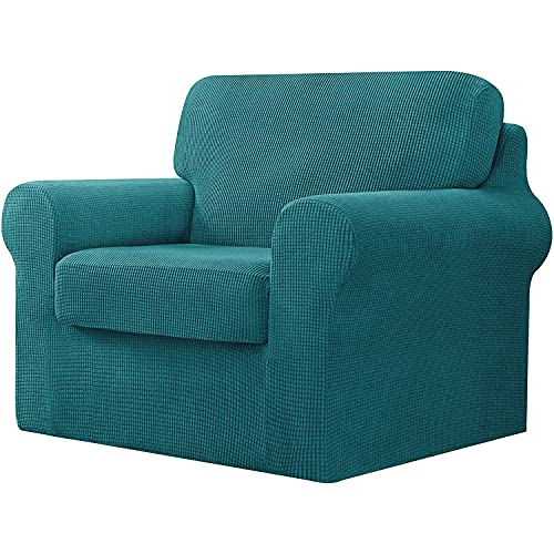 Stretch-Sofabezug für 1-Sitzer-Sessel, 3-teiliges Set mit separater Rückenlehne und Sitzkissenschutz, passend für 75–110 cm, stilvoller Möbelschutz von Generisch
