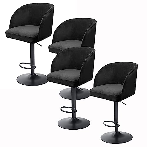 Stretch Stuhlhussen 4er Set - Schwarz Barhocker Schonbezüge mit Armlehnen Gebogene Runde Rückenlehnenschutz für Küche Esszimmer Theke & Büro Drehstühle Stretch Stuhlhussen 4er Set - Schwarz Barhocker Schonbezüge mit Armlehnen Gebogene Runde Rückenlehnenschutz für Küche Esszimmer Theke & Büro Drehstühle von Generisch