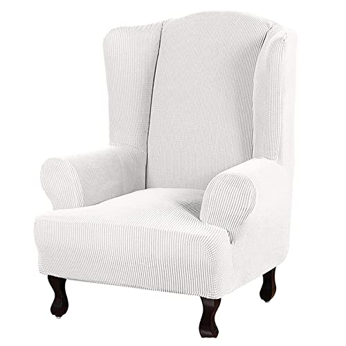 Stretch-Wingback-Schonbezüge, weich, elastisch, Möbelschutz für Ohrensessel, stilvoll und (Farbe: B) von Generisch