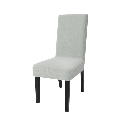 Stretchable Ivory White Dining Chair Covers - Washable Slipcovers for Dining Room Kitchen Hotel and Events - Set of 2 for Easy Home Decor Upgrade von Generisch