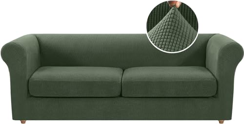 Stretchable Spandex 2-Sitzer Chesterfield Sofabezug - Rutschfester Grüner Bronze Couchschutz für große Sofas - strapazierfähiger Möbelschonbezug passt perfekt Stretchable Spandex 2-Sitzer Chesterfield Sofabezug - Rutschfester Grüner Bronze Couchschutz für große Sofas - strapazierfähiger Möbelschonbezug passt perfekt von Generisch