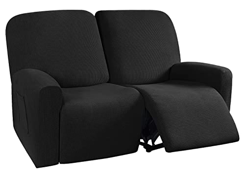 Stretchbezug für 2-Sitzer-Sofa, weicher, dicker Schonbezug mit Fernbedienungstasche, langlebiger Möbelschutz von Generisch