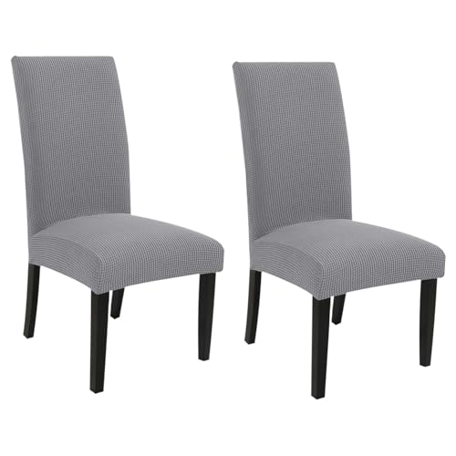 Stretchhussen für Esszimmerstühle, abnehmbar, waschbar, für Esszimmer, Küche, Bankett, Hochzeit, Hotelveranstaltungen, Hellgrau, 2 Stück Stretchhussen für Esszimmerstühle, abnehmbar, waschbar, für Esszimmer, Küche, Bankett, Hochzeit, Hotelveranstaltungen, Hellgrau, 2 Stück von Generisch