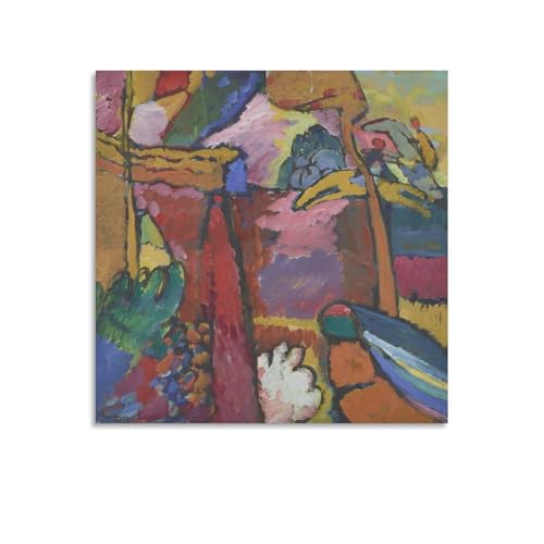 Study for Improvisation V 1910 – Wassily Kandinskys Poster (2) Raumästhetischer Druck Kunst Wandgemälde Leinwand Moderne Schlafzimmerdekoration 50 x 50 cm von Generisch