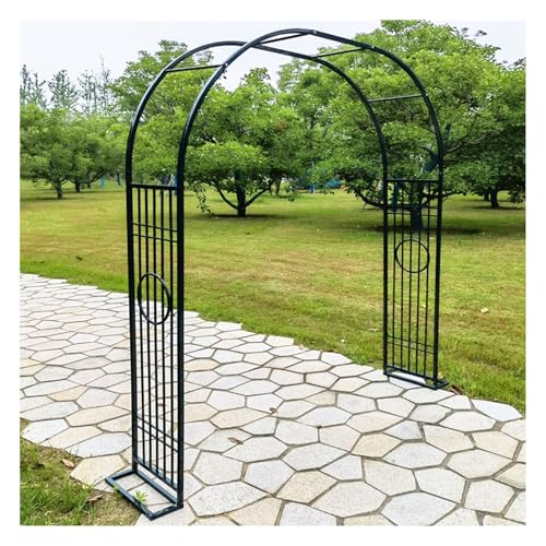 Stützbögen for Hochzeitsspaliere aus Metall, langlebig und robust, for Kletterpflanzen und Rosen, Hochzeitsbogen-Dekoration im Freien(Green,3.4x2.3x0.4m) von Generisch