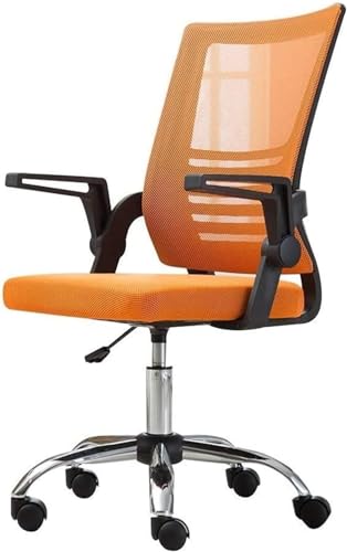 Stuhl Computerstuhl Ergonomischer Liegestuhl Spielstuhl Drehstuhl Bürostuhl Lift Dreharmlehne Kissen Sitz (Farbe: Orange) von Generisch
