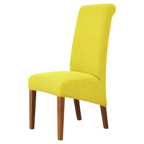 Stuhlbezug mit hoher Rückenlehne, universal, hohe Elastizität, Jacquard-Stuhlhussen, Esszimmer, Küche, Büro, Zuhause, Gelb, M Stuhlbezug mit hoher Rückenlehne, universal, hohe Elastizität, Jacquard-Stuhlhussen, Esszimmer, Küche, Büro, Zuhause, Gelb, M von Generisch