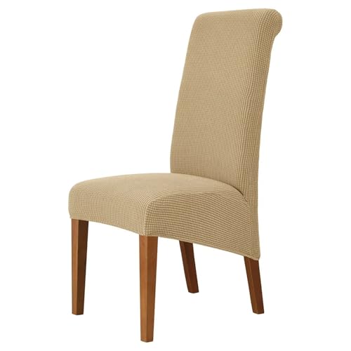 Stuhlbezug mit hoher Rückenlehne, universal, hohe Elastizität, Jacquard-Stuhlhussen, Esszimmer, Küche, Büro, Zuhause, Khaki, M Stuhlbezug mit hoher Rückenlehne, universal, hohe Elastizität, Jacquard-Stuhlhussen, Esszimmer, Küche, Büro, Zuhause, Khaki, M von Generisch
