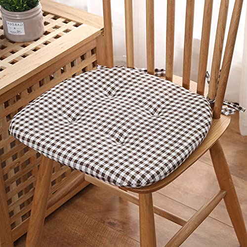 Stuhlkissen 4er Set, weiche U-förmige rutschfeste Stuhlpolster für Esszimmerstühle, geeignet für Verschiedene Stühle, blaues Gitter-Design von Generisch
