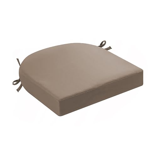 Stuhlkissen Sitzkissen Outdoor Gartenstuhlauflagen, mit Bändern, Sitzkissen für draußen, Terrassenstuhlpolster, Esszimmerstuhl(Light curry,48x48x5) von Generisch