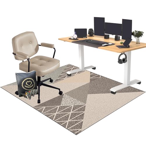 Stuhlmatte für Teppich und Hartholzböden, rutschfeste Bodenschutzmatte für Gaming- und Bürostühle, große Mehrzweck-Computer-Schreibtischmatte, langlebig und stilvoll, 140 x 160 cm Stuhlmatte für Teppich und Hartholzböden, rutschfeste Bodenschutzmatte für Gaming- und Bürostühle, große Mehrzweck-Computer-Schreibtischmatte, langlebig und stilvoll, 140 x 160 cm von Generisch