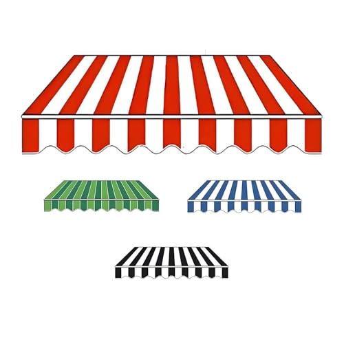 Sun Shade Shelter Replacement Fabric Top Cover Retractable Patio Markise, Replacement Canvas 3.7x3.0 m/3.0x2.4 m/2.4x1.5 m/2.0x1.5 m Sunshade Canopy Cover Markisentuch (Red, 4.5x3.5m/15x12ft) von Generisch