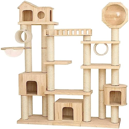 Super hoher Katzenbaum Tower - Geräumiges mehrstufiges Klettergerüst mit Kratzbäumen & transparentem Platz für Katzen - ideal für aktive Katzen & verspielte Kätzchen Super hoher Katzenbaum Tower - Geräumiges mehrstufiges Klettergerüst mit Kratzbäumen & transparentem Platz für Katzen - ideal für aktive Katzen & verspielte Kätzchen von Generisch
