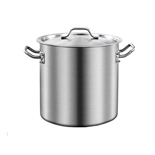 Suppentopf aus Edelstahl mit Deckel, handelsübliche Qualität, Suppentopf zum Kochen, hochglanzpolierter Induktionstopf von Generisch