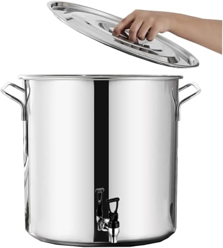 Suppentopf aus Edelstahl mit Deckel – robuster Verbundboden für gleichmäßiges Erhitzen, ideal zum Kochen, Brauen und Servieren Suppentopf aus Edelstahl mit Deckel – robuster Verbundboden für gleichmäßiges Erhitzen, ideal zum Kochen, Brauen und Servieren von Generisch