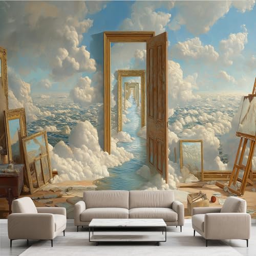 Surreal Himmel Wolken Fantasie Tür Tapete Selbstklebende Fototapete Weltraum Tapeten 3D Optische Täuschung Wandtapete Vinyl Wasserdicht Wandaufkleber für Wohnzimmer Schlafzimmer Küchen 300x210 cm Surreal Himmel Wolken Fantasie Tür Tapete Selbstklebende Fototapete Weltraum Tapeten 3D Optische Täuschung Wandtapete Vinyl Wasserdicht Wandaufkleber für Wohnzimmer Schlafzimmer Küchen 300x210 cm von Generisch
