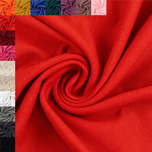 Swafing Vanessa Baumwolljersey unifarben Coupon (rot, 1,0m) (636) von INUSPACE