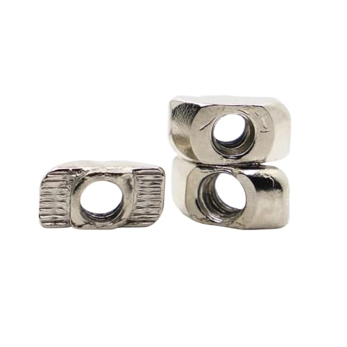 T-Mutter Hammerkopf T-Mutter M3 M4 M5 M6 M8 Vernickelter Anschluss for 20/30/40/45 Serie Aluminiumprofil Zubehör(45-M8 10pcs) von Generisch
