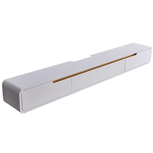 TV-Ständer zur Wandmontage mit Schubladen und Zierstreifen, platzsparendes Entertainment-Center für die Aufbewahrung von Wohnzimmern TV-Ständer zur Wandmontage mit Schubladen und Zierstreifen, platzsparendes Entertainment-Center für die Aufbewahrung von Wohnzimmern von Generisch