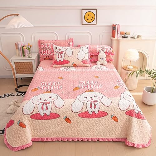 Tagesdecke 150x200 cm Stepp Bettüberwurf Cartoon Geometrie Blumen Tier Muster Blech Kinder gesteppt Baumwollfüllung Bettdecke Stepp Decke Blatt für Schlafzimmer Kinderzimmer Teenager von Generisch