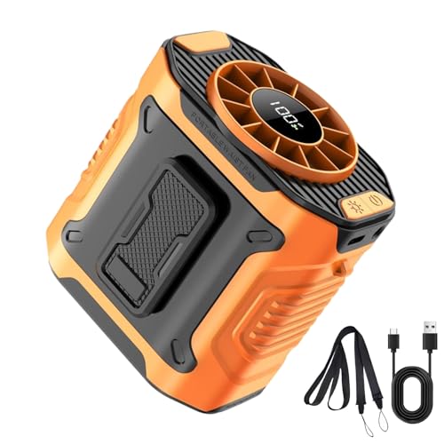 Taillenfan | Wiederaufladbarer Nackenventilator mit 100 Geschwindigkeiten unter Hemdkühler Starker Luftstromgürtelgebläse | USB -Ladung kleines Kühlgerät 5000 -mAh -Akku für das Reisen Camping Taillenfan | Wiederaufladbarer Nackenventilator mit 100 Geschwindigkeiten unter Hemdkühler Starker Luftstromgürtelgebläse | USB -Ladung kleines Kühlgerät 5000 -mAh -Akku für das Reisen Camping von Generisch