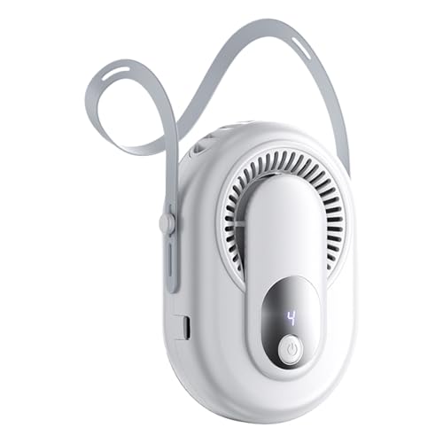 Taillenlüfter - 5 Geschwindigkeit Wearable Riemenlüfter mit LED -Display | 30g PC Body Fans | Tragbares Kühlwerkzeug | Wiederaufladbares Brise -Gerät für Reisen im Freien Büroschreibtisch von Generisch