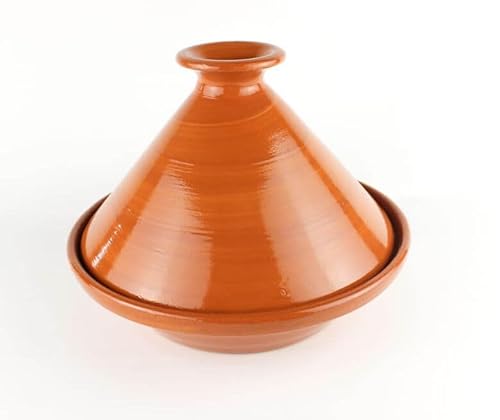 Tajine-Topf Terracotta | 25 cm Durchmesser | ideal für 2 Portionen | Traditionell Nordafrikanischer Kochtopf von Generisch