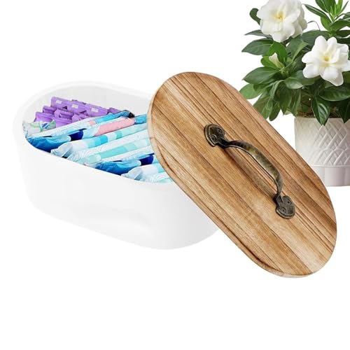 Tamponhalter | Holz-Tampon-Aufbewahrungsbox mit Deckel, ästhetischer Spender für Schrank, Arbeitsplatte, Kosmetik, Schlafzimmer, Wattestäbchen, Ball, Medizin, Haarnadeln, Wohnheim Tamponhalter | Holz-Tampon-Aufbewahrungsbox mit Deckel, ästhetischer Spender für Schrank, Arbeitsplatte, Kosmetik, Schlafzimmer, Wattestäbchen, Ball, Medizin, Haarnadeln, Wohnheim von Generisch