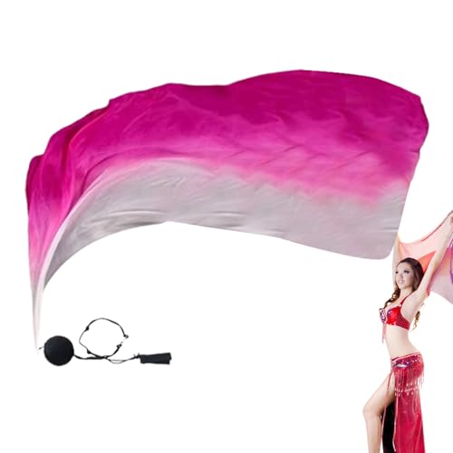 Tanz-Seidenschleier-Poi, mehrfarbiger Tanz-Seidenschleier-Poi - Bunte Seiden-Poi-Flaggen mit Poi-Ball - Eleganter Bauchtanz- -Streamer, Seidenschal-Schleier in allmählichen Farben für Flow Arts, Anb Tanz-Seidenschleier-Poi, mehrfarbiger Tanz-Seidenschleier-Poi - Bunte Seiden-Poi-Flaggen mit Poi-Ball - Eleganter Bauchtanz- -Streamer, Seidenschal-Schleier in allmählichen Farben für Flow Arts, Anb von Generisch