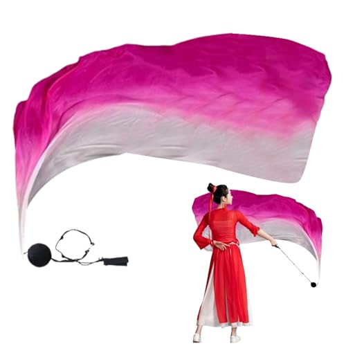 Tanzseide Schleier | Bunte Poi -Flaggen mit weichem Poi -Ball | Leichter Chiffon Belly Tänze Schal, Flow Arts Streamer für Anbetung, Yoga & Performance -Praxis Tanzseide Schleier | Bunte Poi -Flaggen mit weichem Poi -Ball | Leichter Chiffon Belly Tänze Schal, Flow Arts Streamer für Anbetung, Yoga & Performance -Praxis von Generisch