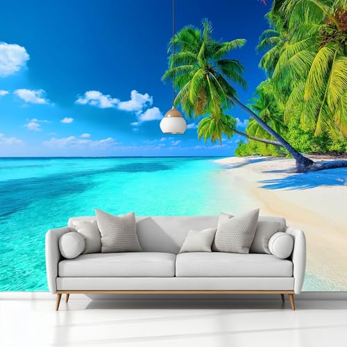 Tapete Fototapete 3D Effekt Natürliche Landschaft Tropischer Strand Palmen Wandbild Wanddeko für Wohnzimmer Schlafzimmer, Vlies Tapeten mit Geruchsfreiheit Wandposter Wandkunst, 350 x 256 cm Tapete Fototapete 3D Effekt Natürliche Landschaft Tropischer Strand Palmen Wandbild Wanddeko für Wohnzimmer Schlafzimmer, Vlies Tapeten mit Geruchsfreiheit Wandposter Wandkunst, 350 x 256 cm von Generisch