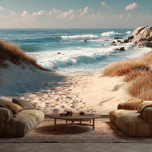 Tapete Fototapete Küste 3D Strand Meer Natur 350 x 256 cm Vliestapete Wandbild Fototapeten, Vlies Tapeten Wandtapete Schlafzimmer, Wohnzimmer, TV Hintergrund Wand Moderne Wanddeko kQ131 Tapete Fototapete Küste 3D Strand Meer Natur 350 x 256 cm Vliestapete Wandbild Fototapeten, Vlies Tapeten Wandtapete Schlafzimmer, Wohnzimmer, TV Hintergrund Wand Moderne Wanddeko kQ131 von Generisch