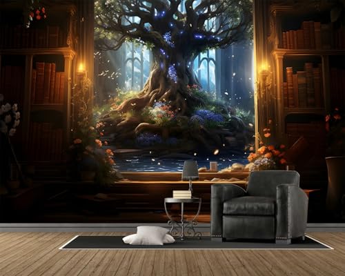Tapete Tropische Wald, Fototapete Magische Fantasie 250x175 cm, Vliestapete mit 3D-Cartoon Muster, Wandtapete 3D Motivtapeten für Wohnzimmer Schlafzimmer Groß Wanddeko, B48 Tapete Tropische Wald, Fototapete Magische Fantasie 250x175 cm, Vliestapete mit 3D-Cartoon Muster, Wandtapete 3D Motivtapeten für Wohnzimmer Schlafzimmer Groß Wanddeko, B48 von Generisch