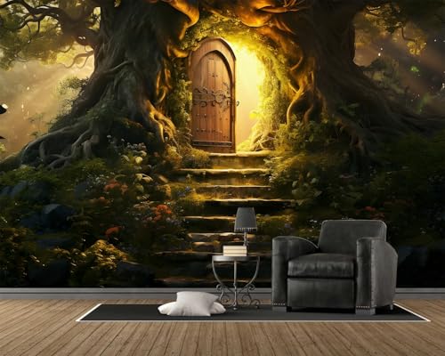 Tapete Tropische Waldtor, Fototapete 3D 250x175 cm, Vliestapete mit Magie Muster, Wandtapete 3D Motivtapeten für Wohnzimmer Schlafzimmer Groß Wanddeko, B41 Tapete Tropische Waldtor, Fototapete 3D 250x175 cm, Vliestapete mit Magie Muster, Wandtapete 3D Motivtapeten für Wohnzimmer Schlafzimmer Groß Wanddeko, B41 von Generisch