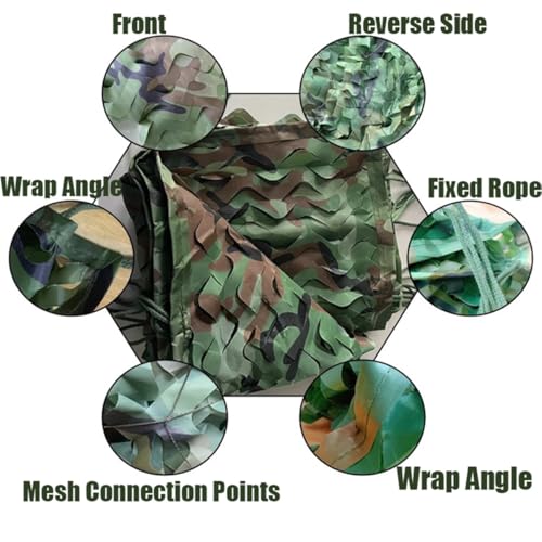 Tarnnetz Oxford Stoff Camouflage Netz für Jagd Sonnenschutz Outdoor Militär Armee Geburtstagsfeier Autodeckung Gartenzaun 4x6m 5x10m 8x10m(13x15m) von Generisch